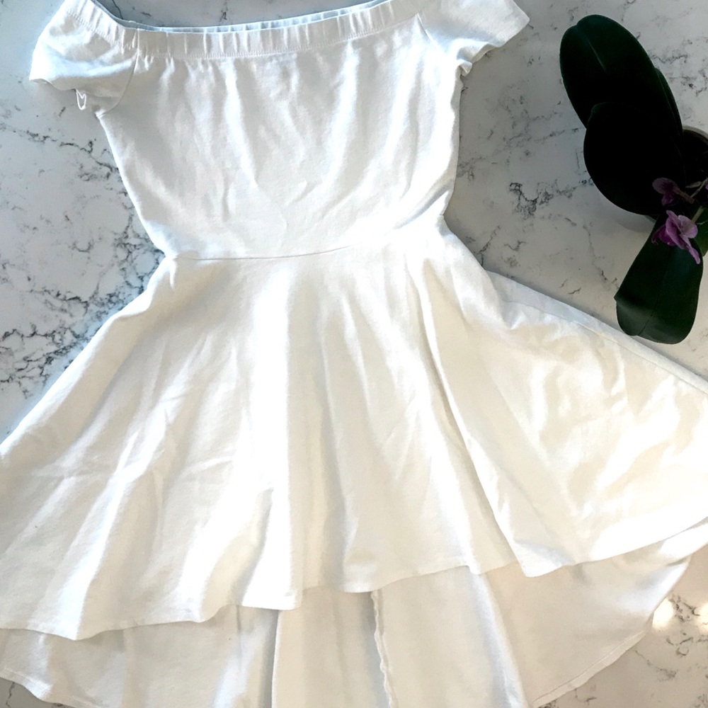 White hi-lo Dress